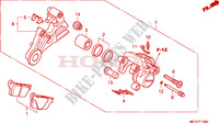 ETRIER DE FREIN ARRIERE  pour Honda CB 600 F HORNET STRIPES 34HP 2009