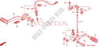 PEDALE pour Honda CB 600 F HORNET STRIPES 2009