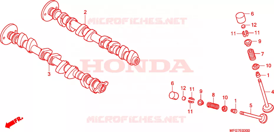 ARBRE A CAMES - SOUPAPE Honda MOTO 600 HORNET 2007  CB600F7