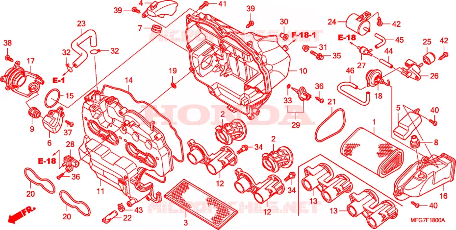 FILTRE A AIR Honda MOTO 600 HORNET 2008  CB600FA7