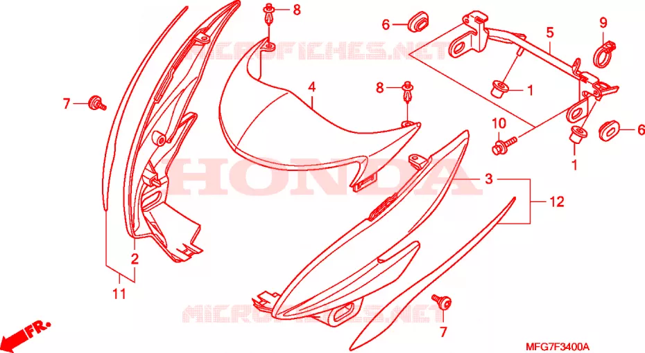 TETE DE FOURCHE Honda MOTO 600 HORNET 2009  CB600F39