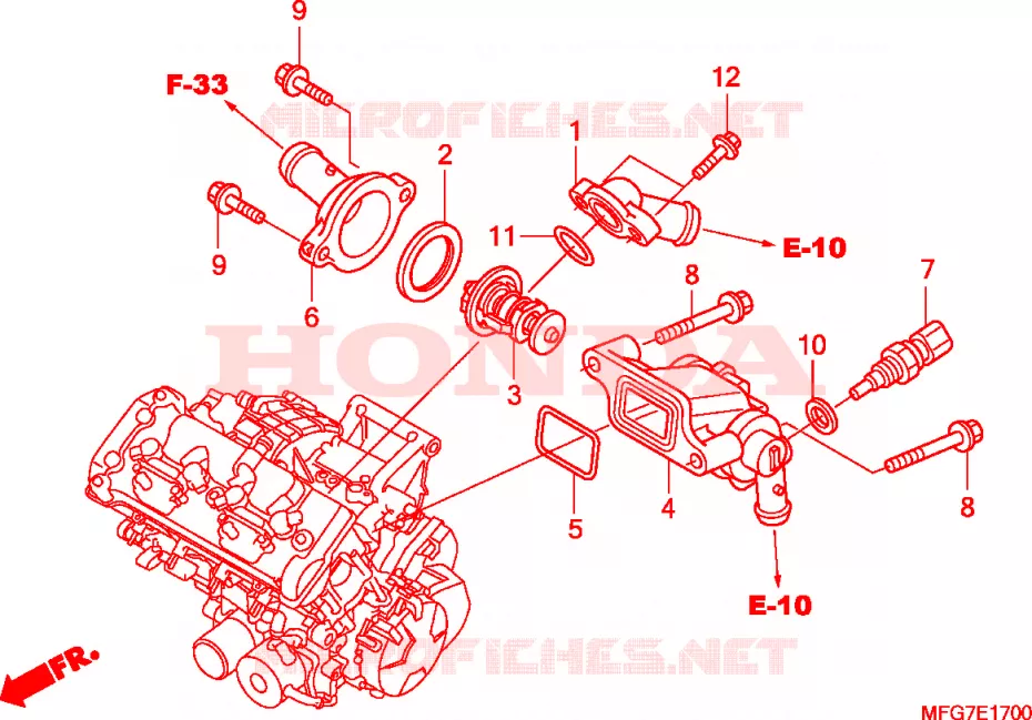 THERMOSTAT Honda MOTO 600 HORNET 2009  CB600FA9