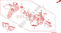 ETRIER DE FREIN ARRIERE(CB600F/F3) pour Honda CB 600 F HORNET RAYURES 34HP 2010