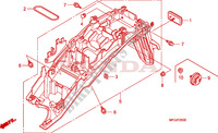 GARDE BOUE ARRIERE(1) pour Honda CB 600 F HORNET ABS 34HP 2010