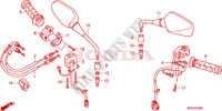 COMMODO   CABLE   RETROVISEUR pour Honda CB 1000 R ABS TRICOLORE 2011