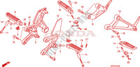 REPOSE PIED pour Honda CB 1000 R ABS TRICOLORE 2011