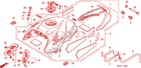 RESERVOIR A CARBURANT pour Honda CB 1000 R ABS BLANC, NOIR 2011