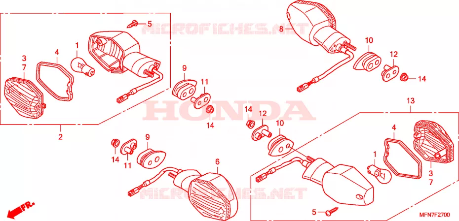 CLIGNOTANT Honda MOTO 1000 CB 2009  CB1000RA9