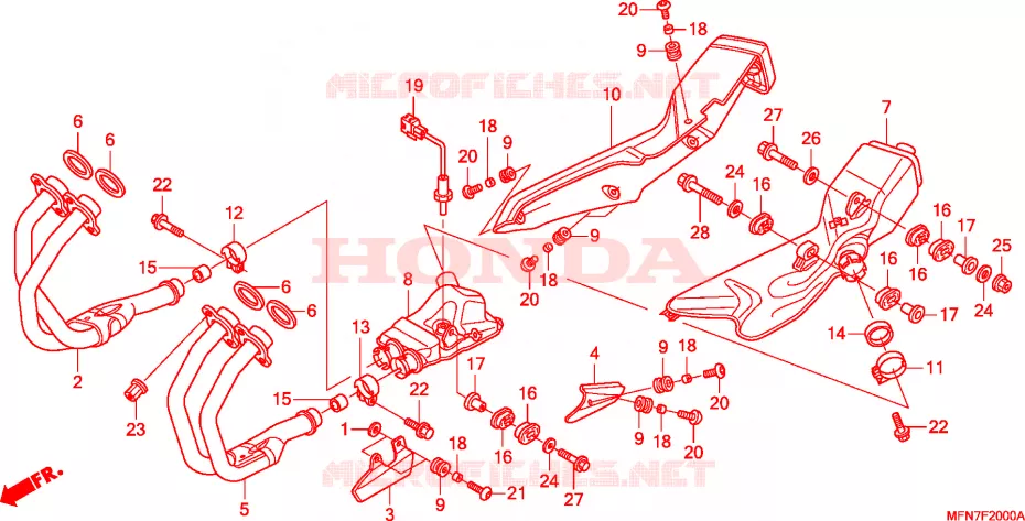 SILENCIEUX D'ECHAPPEMENT Honda MOTO 1000 CB 2011  CB1000RAB