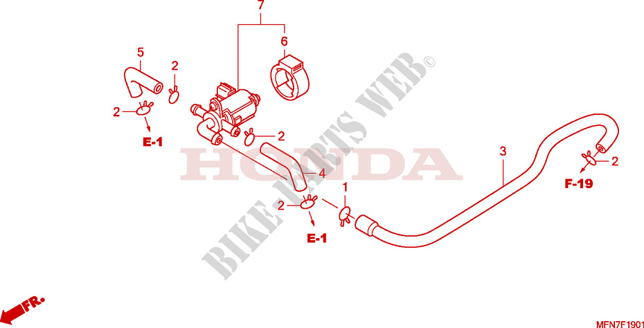 SYSTÈME DE RECYCLAGE DES GAZ pour Honda CB 1000 R 2008