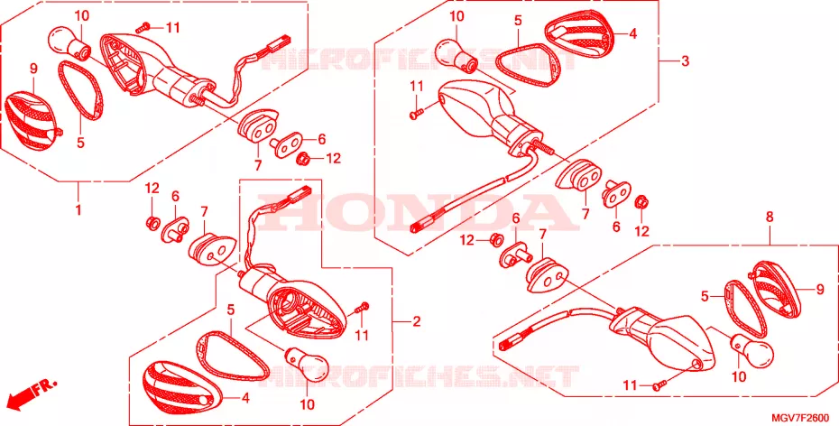 CLIGNOTANT Honda MOTO 600 CBR 2011  CBR600FB