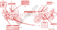 ETIQUETTE DE PRECAUTIONS pour Honda CBX 750 PATROL LIGHT 2001