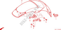 GARDE BOUE AVANT pour Honda CBX 750 PATROL LIGHT RED 1990