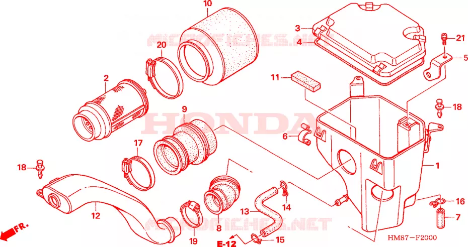 FILTRE A AIR Honda ATV 250 FOURTRAX 2007  TRX250TM7