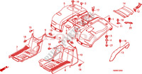 GARDE BOUE ARRIERE pour Honda TRX 250 FOURTRAX RECON Standard 2010