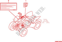 ETIQUETTE DE PRECAUTIONS pour Honda TRX SPORTRAX 250 X 2009