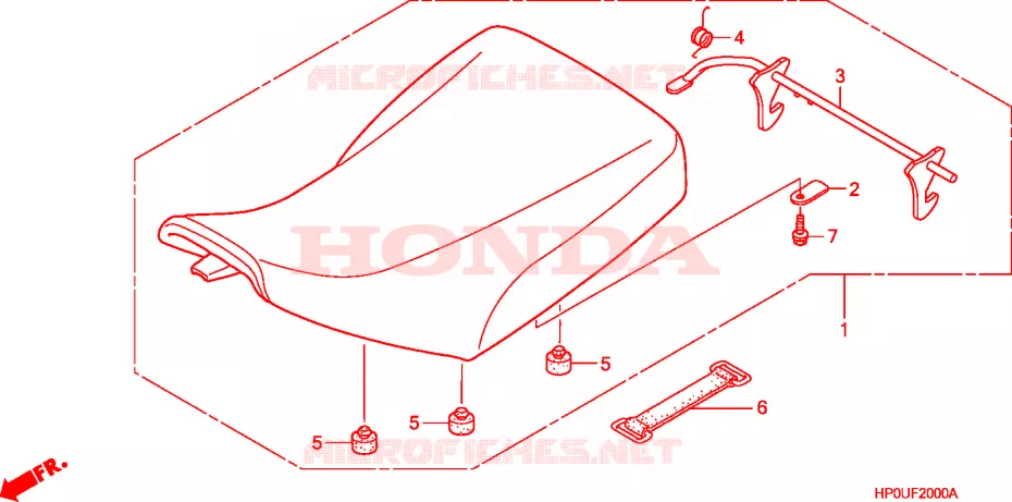 SELLE Honda ATV 500 FOURTRAX 2007  TRX500FE7