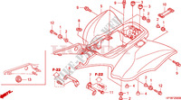 GARDE BOUE ARRIERE pour Honda TRX 450 R SPORTRAX Electric Start RED 2008