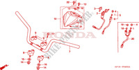 GUIDON pour Honda TRX 450 R SPORTRAX Electric Start RED 2008