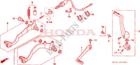 PEDALE pour Honda TRX 450 R SPORTRAX Electric Start RED 2008