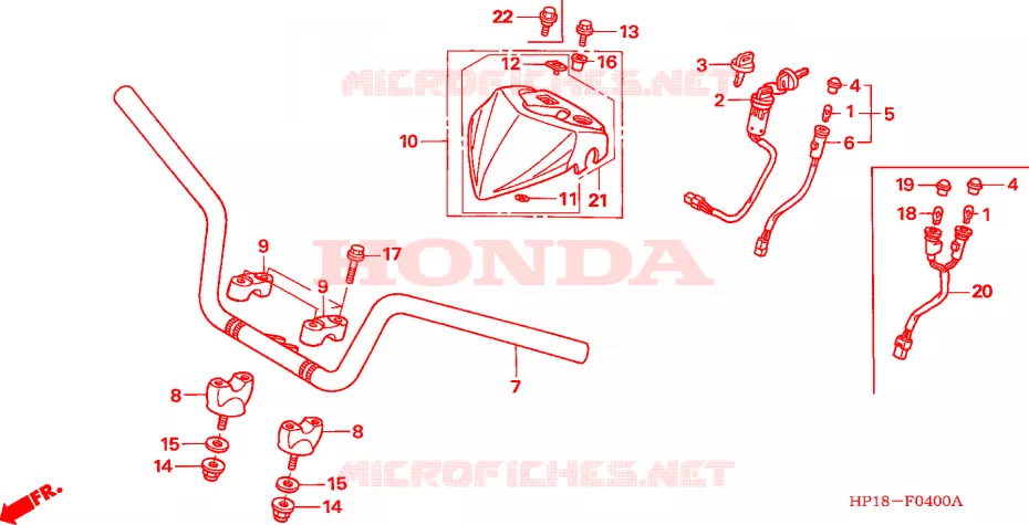 GUIDON Honda ATV 450 FOURTRAX 2007  TRX450ER7
