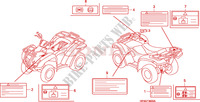 ETIQUETTE DE PRECAUTIONS pour Honda FOURTRAX 420 RANCHER 4X4 Manual Shift 2009