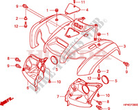 GARDE BOUE AVANT pour Honda FOURTRAX 420 RANCHER 4X4 PS 2009