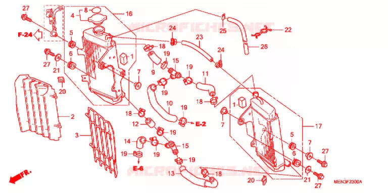 RADIATEUR Honda MOTO 450 CRF 2009  CRF450R9