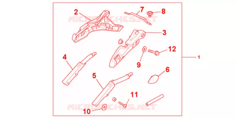 SUPPORTS VALISES Honda MOTO 800 CROSSRUNNER 2011  VFR800XB
