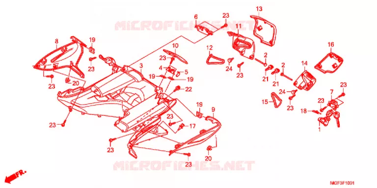 PROTEGE JAMBES (FJS600A9-2KO/FJS600AB/DB) Honda SCOOTER 600 SILVERWING 2015  FJS600AB