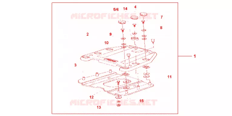 SUPPORT - PLATINE DE TOP CASE Honda SCOOTER 600 SILVERWING 2012  FJS600AB