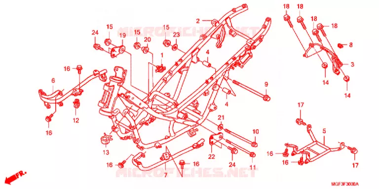 CADRE Honda SCOOTER 600 SILVERWING 2015  FJS600AB