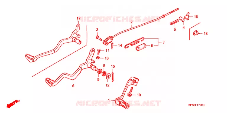 PEDALE Honda MOTO 230 CRF 2011  CRF230FB
