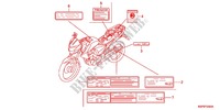ETIQUETTE DE PRECAUTIONS pour Honda CB 150 INVICTA 2011