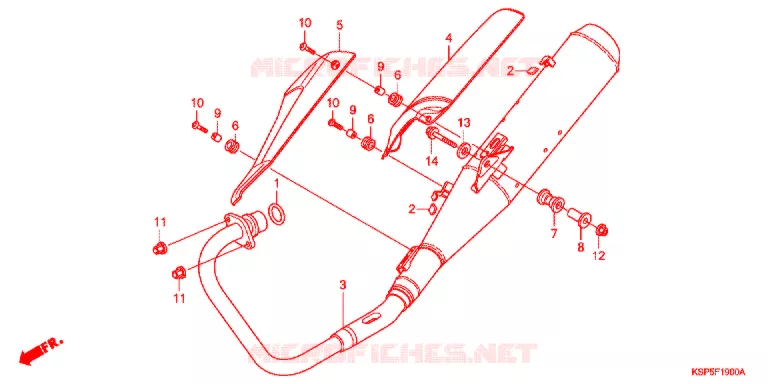 SILENCIEUX D'ECHAPPEMENT Honda MOTO 150 CBF 2011  CBF150MB