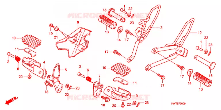 REPOSE PIED Honda MOTO 300 XR 2010  XRE300A