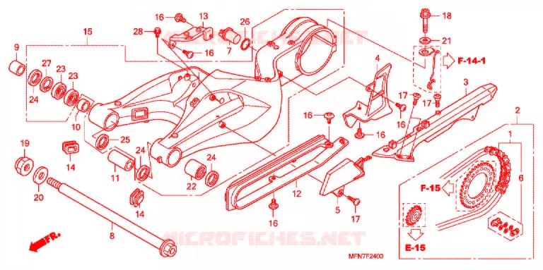 BRAS OSCILLANT Honda MOTO 1000 CB 2012  CB1000RC