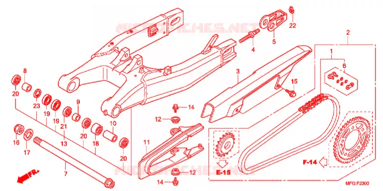 BRAS OSCILLANT Honda MOTO 600 HORNET 2012  CB600FAC