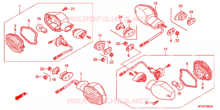 CLIGNOTANT Honda MOTO 600 HORNET 2012  CB600FAC