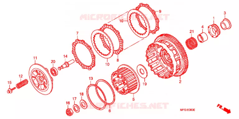 EMBRAYAGE Honda MOTO 600 HORNET 2012  CB600FAC
