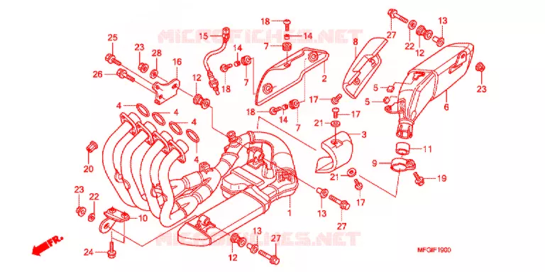 SILENCIEUX D'ECHAPPEMENT Honda MOTO 600 HORNET 2012  CB600FAC