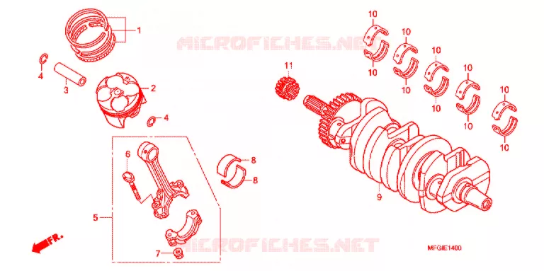 VILEBREQUIN - PISTON Honda MOTO 600 HORNET 2012  CB600FAC