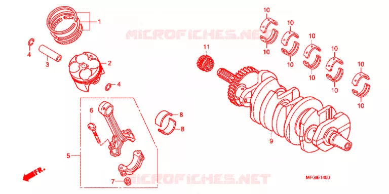 VILEBREQUIN - PISTON Honda MOTO 600 HORNET 2012  CB600FAC