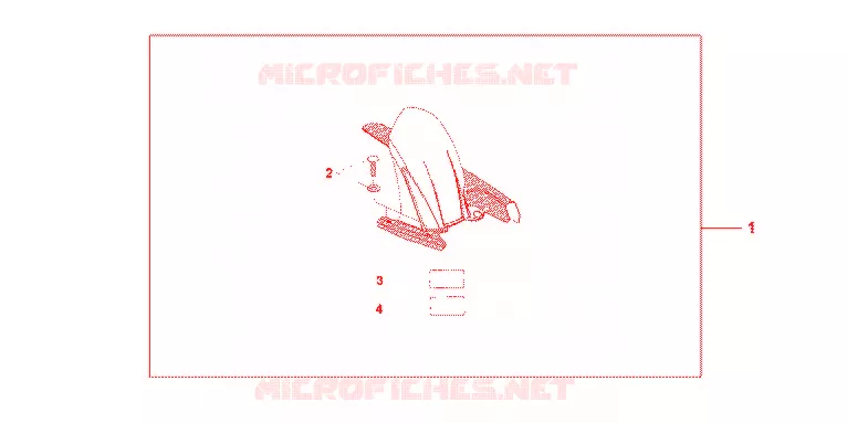 LECHE ROUE ARRIERE COOL WHITE Honda MOTO 600 HORNET 2012  CB600FC