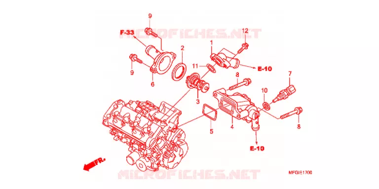 THERMOSTAT Honda MOTO 600 HORNET 2012  CB600FC