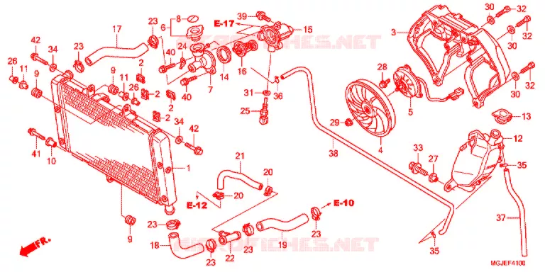 RADIATEUR Honda MOTO 1000 CBF 2012  CBF1000FAC