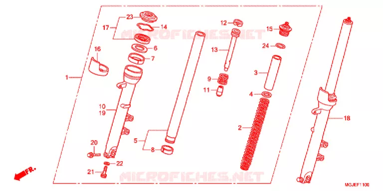 FOURCHE Honda MOTO 1000 CBF 2012  CBF1000FC