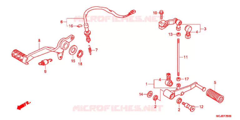 PEDALE Honda MOTO 1000 CBF 2012  CBF1000FTC