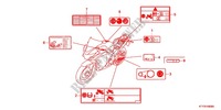 ETIQUETTE DE PRECAUTIONS (SAUF KO, 2KO) pour Honda CBR 125 BLACK 2012