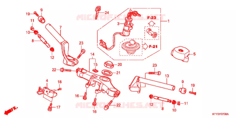 GUIDON - TE DE FOURCHE Honda MOTO 125 CBR 2012  CBR125RC